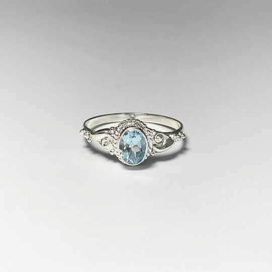 Blue Topaz Ring-Rocks and Gems Canada