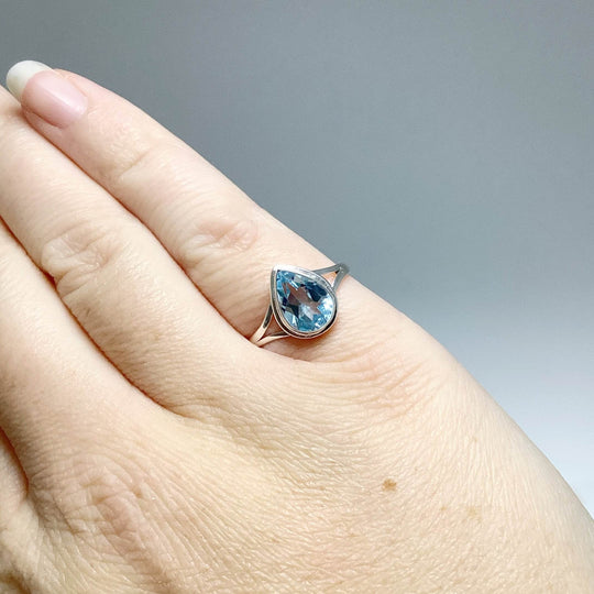 Blue Topaz Ring-Rocks and Gems Canada