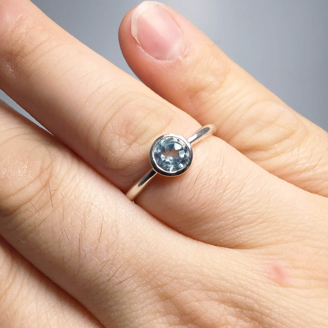 Blue Topaz Ring-Rocks and Gems Canada