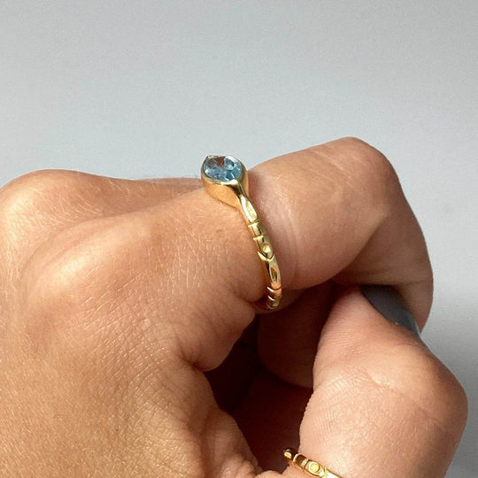 Blue Topaz Ring-Rocks and Gems Canada