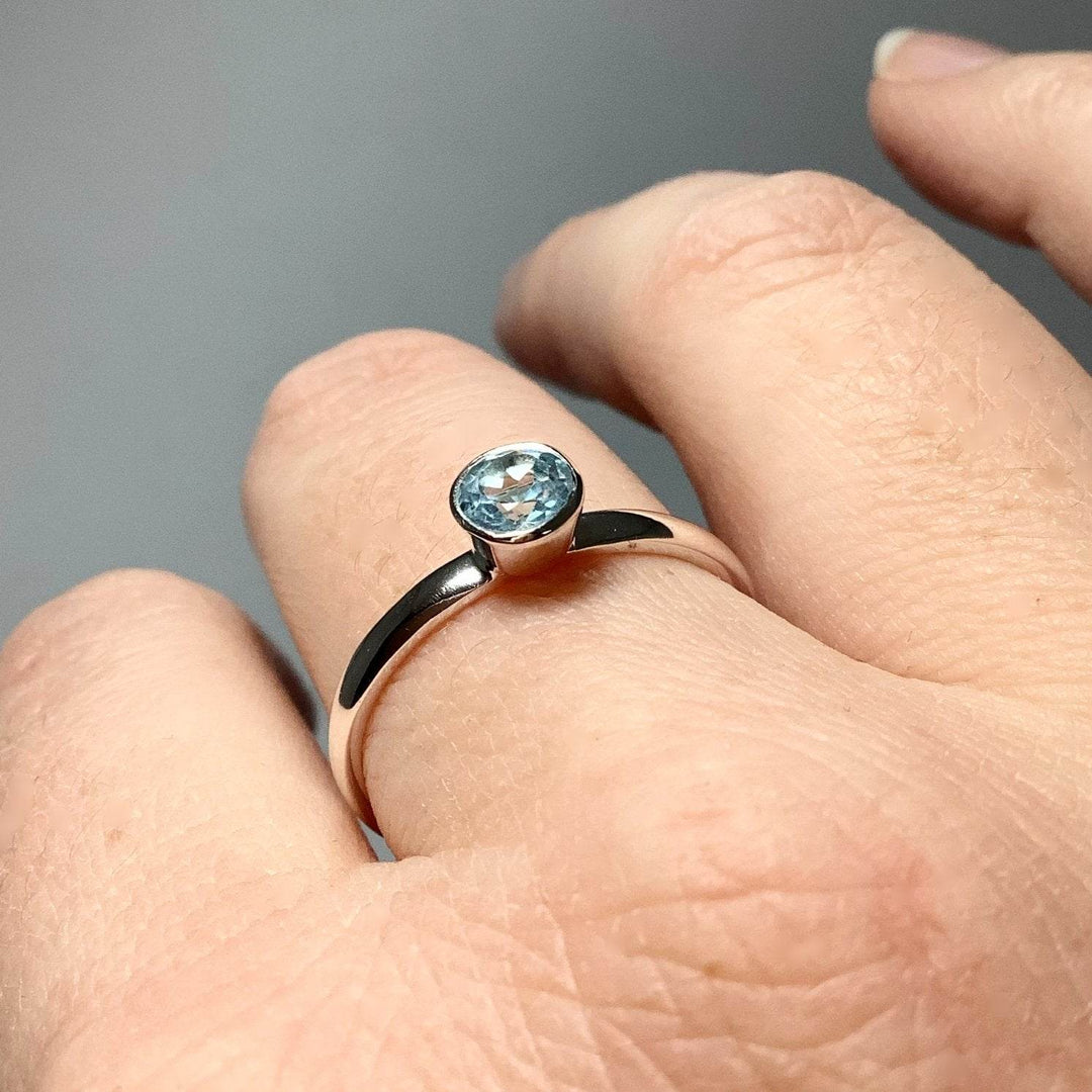 Blue Topaz Ring-Rocks and Gems Canada
