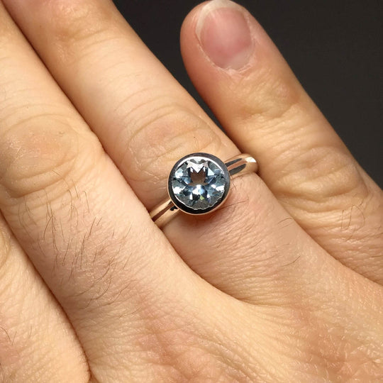 Blue Topaz Ring-Rocks and Gems Canada