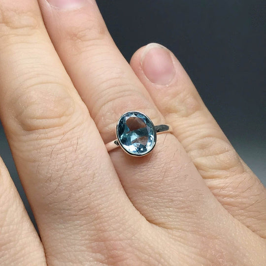 Blue Topaz Ring-Rocks and Gems Canada