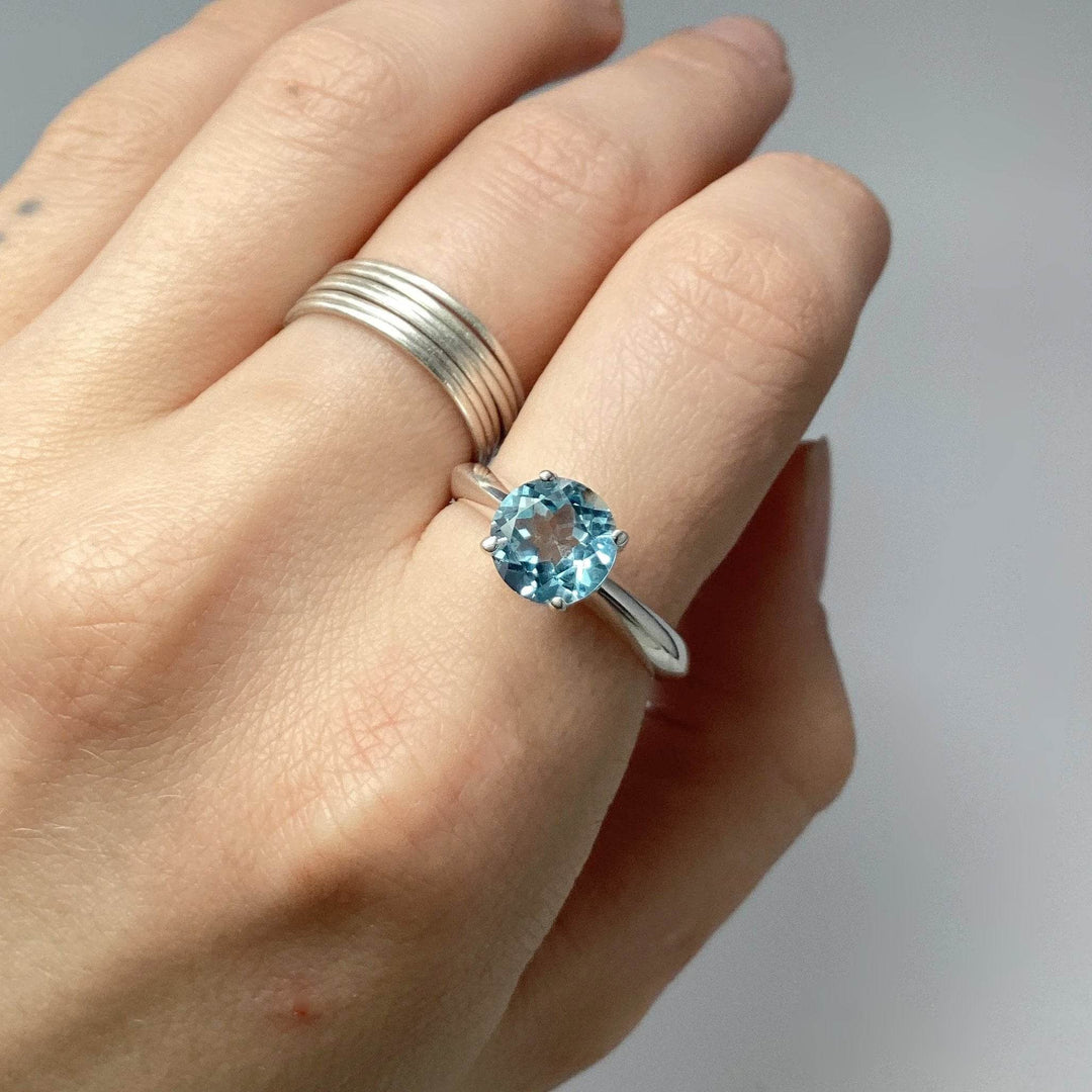Blue Topaz Ring-Rocks and Gems Canada