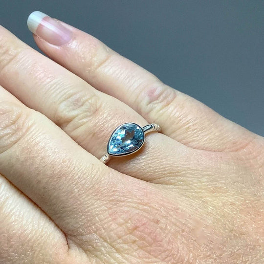 Blue Topaz Ring-Rocks and Gems Canada