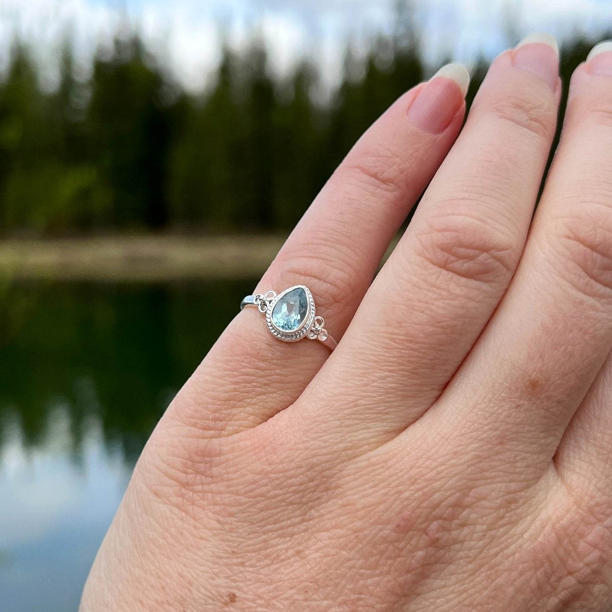 Blue Topaz Ring-Rocks and Gems Canada