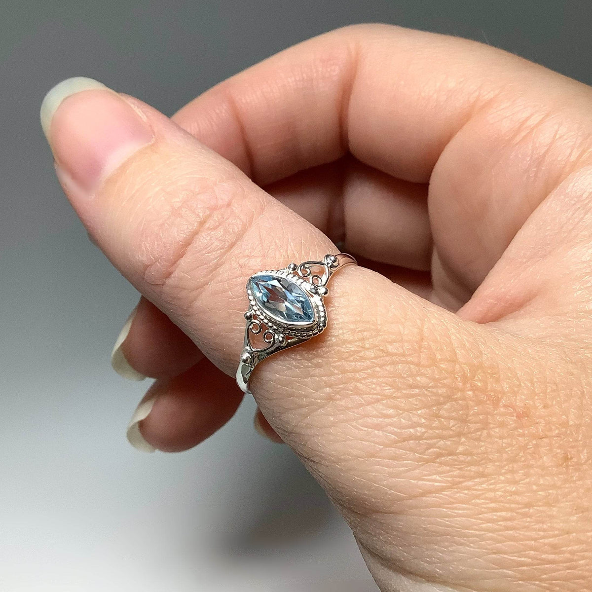 Blue Topaz Ring-Rocks and Gems Canada