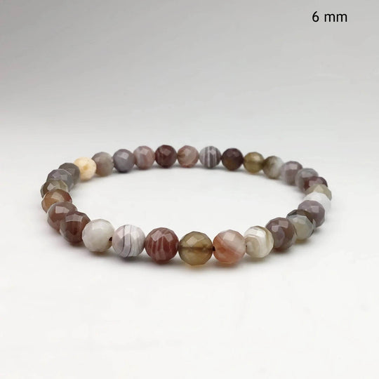 Botswana Agate Faceted Beaded Bracelet-Rocks and Gems Canada