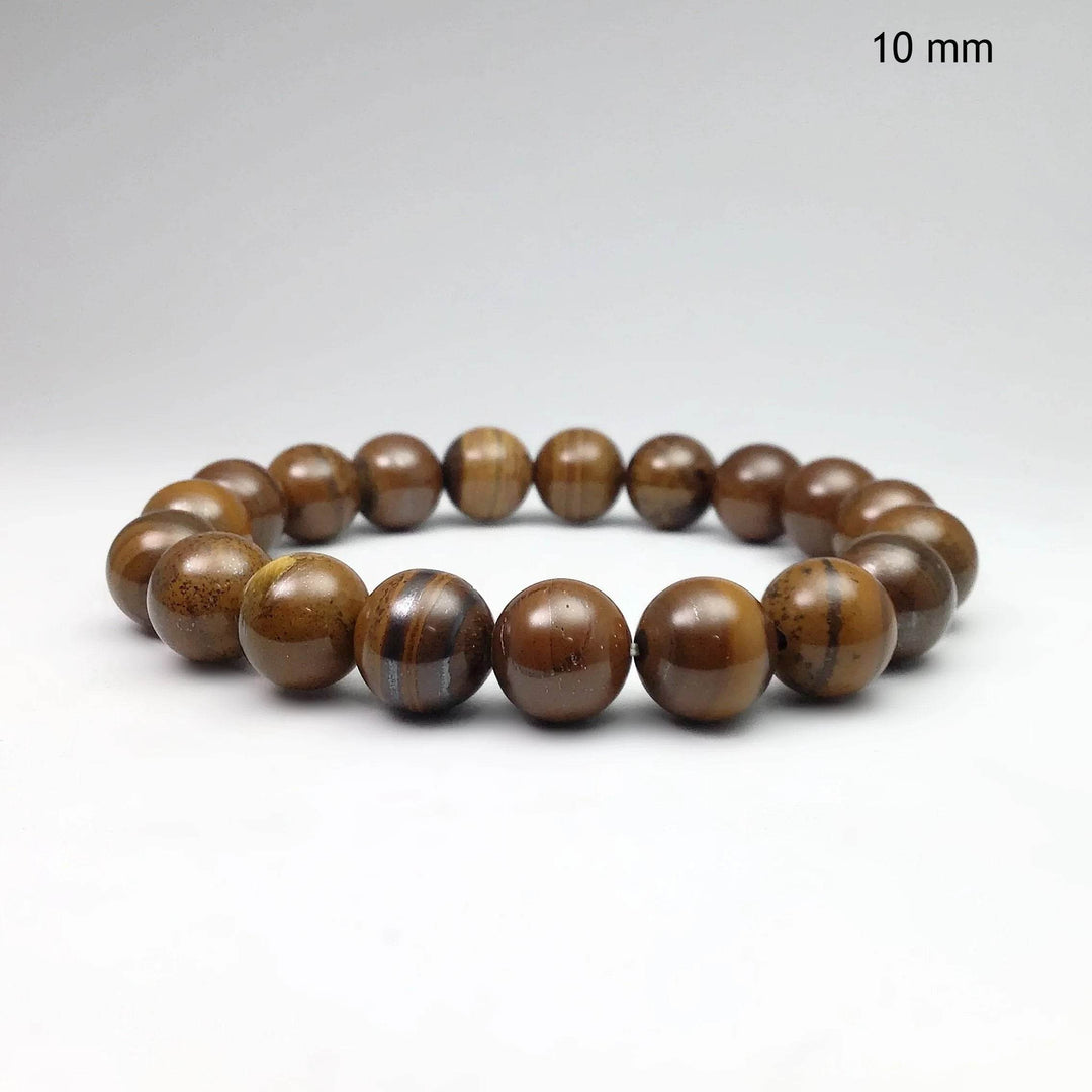 Brown Gold Tiger Iron Beaded Bracelet-Rocks and Gems Canada