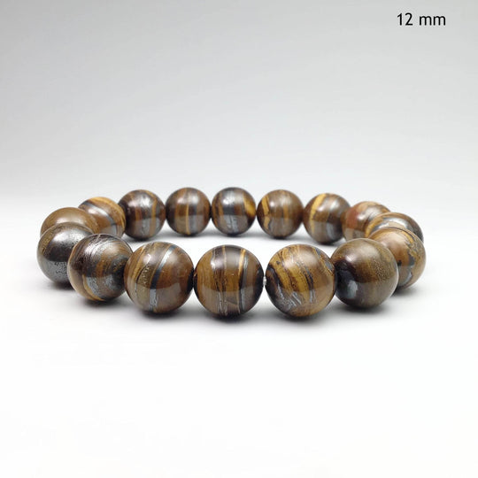 Brown Gold Tiger Iron Beaded Bracelet-Rocks and Gems Canada