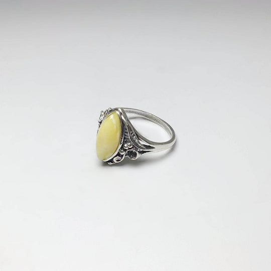 Butterscotch Amber Ring-Rocks and Gems Canada