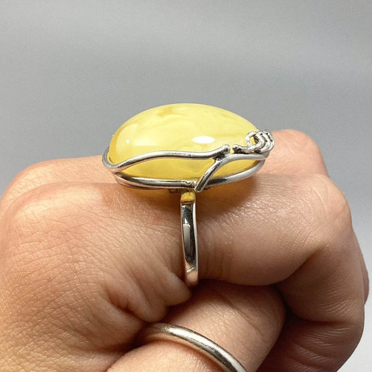 Butterscotch Amber Ring-Rocks and Gems Canada