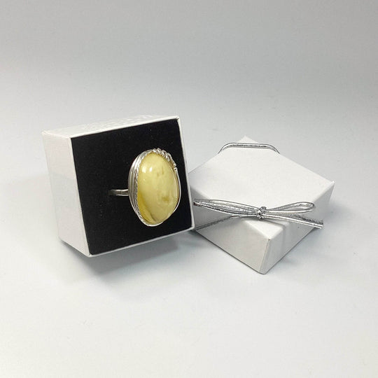 Butterscotch Amber Ring-Rocks and Gems Canada