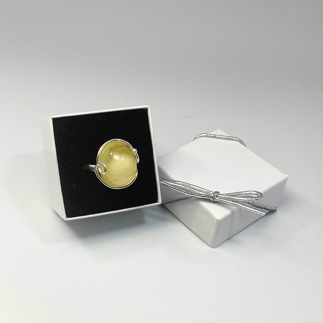 Butterscotch Amber Ring-Rocks and Gems Canada