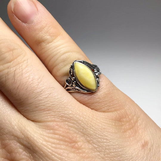 Butterscotch Amber Ring-Rocks and Gems Canada