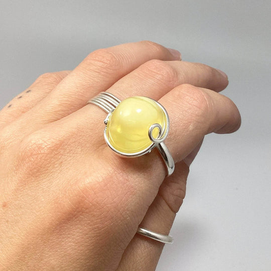 Butterscotch Amber Ring-Rocks and Gems Canada