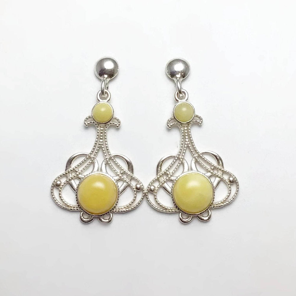 Butterscotch Amber Stud Earrings-Rocks and Gems Canada