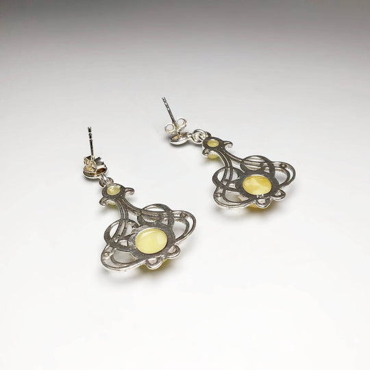 Butterscotch Amber Stud Earrings-Rocks and Gems Canada