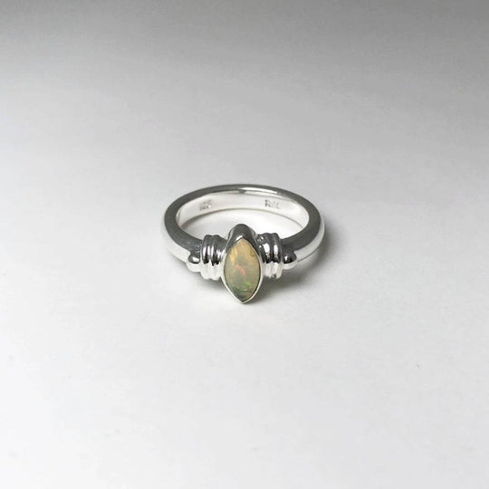 Cabochon Ethiopian Fire Opal Ring-Rocks and Gems Canada