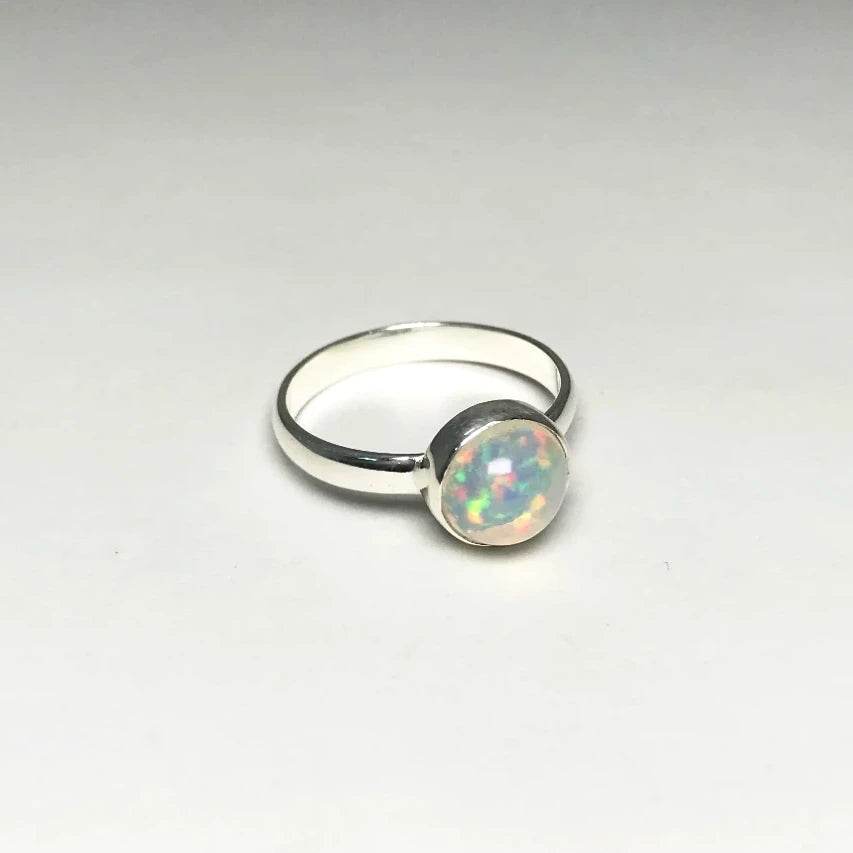 Cabochon Ethiopian Fire Opal Ring-Rocks and Gems Canada