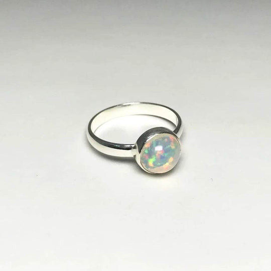 Cabochon Ethiopian Fire Opal Ring-Rocks and Gems Canada