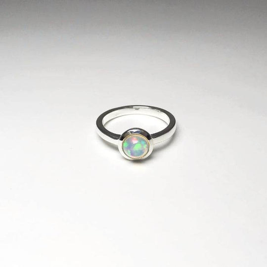 Cabochon Ethiopian Fire Opal Ring-Rocks and Gems Canada