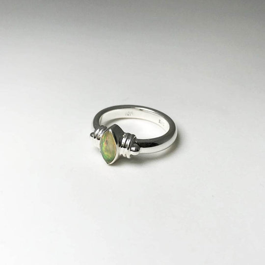 Cabochon Ethiopian Fire Opal Ring-Rocks and Gems Canada