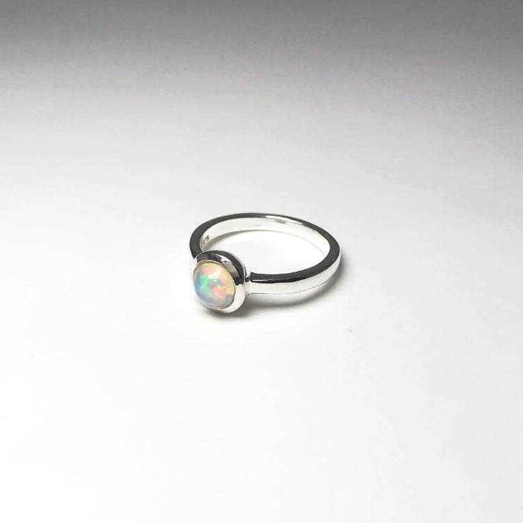 Cabochon Ethiopian Fire Opal Ring-Rocks and Gems Canada