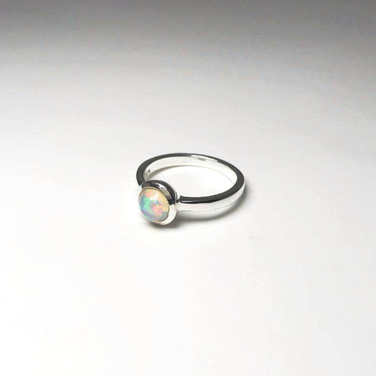 Cabochon Ethiopian Fire Opal Ring-Rocks and Gems Canada