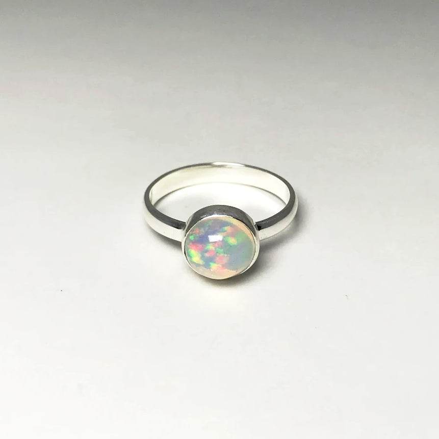 Cabochon Ethiopian Fire Opal Ring-Rocks and Gems Canada