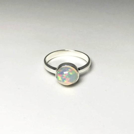 Cabochon Ethiopian Fire Opal Ring-Rocks and Gems Canada