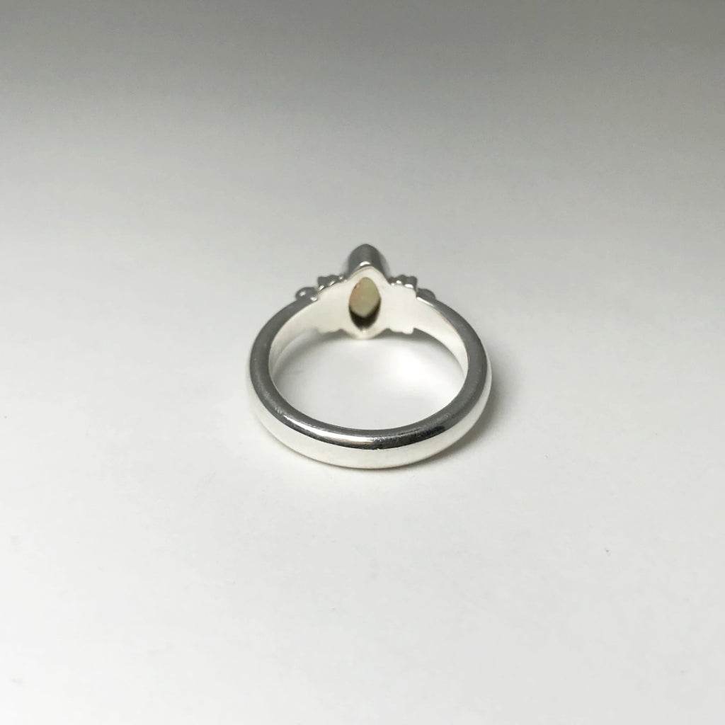 Cabochon Ethiopian Fire Opal Ring-Rocks and Gems Canada
