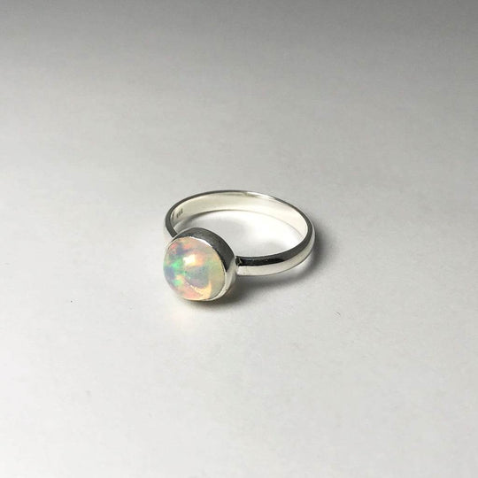 Cabochon Ethiopian Fire Opal Ring-Rocks and Gems Canada