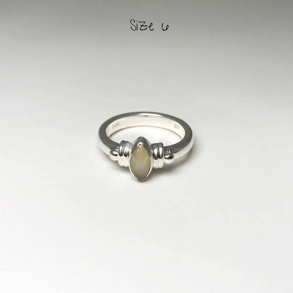 Cabochon Ethiopian Fire Opal Ring-Rocks and Gems Canada