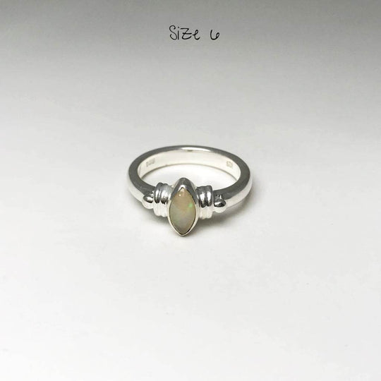 Cabochon Ethiopian Fire Opal Ring-Rocks and Gems Canada
