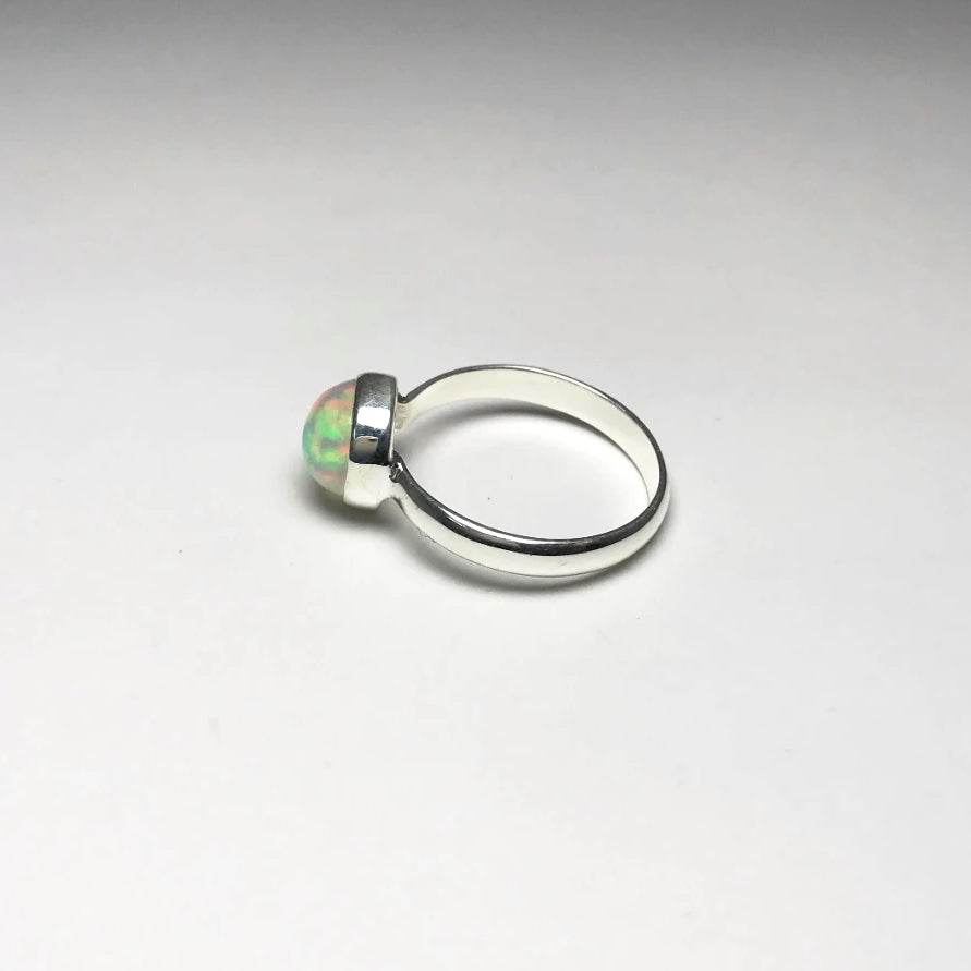 Cabochon Ethiopian Fire Opal Ring-Rocks and Gems Canada