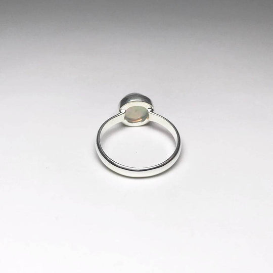 Cabochon Ethiopian Fire Opal Ring-Rocks and Gems Canada