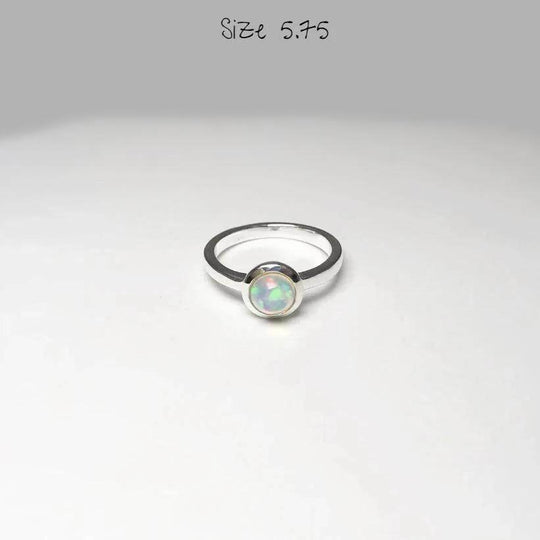 Cabochon Ethiopian Fire Opal Ring-Rocks and Gems Canada
