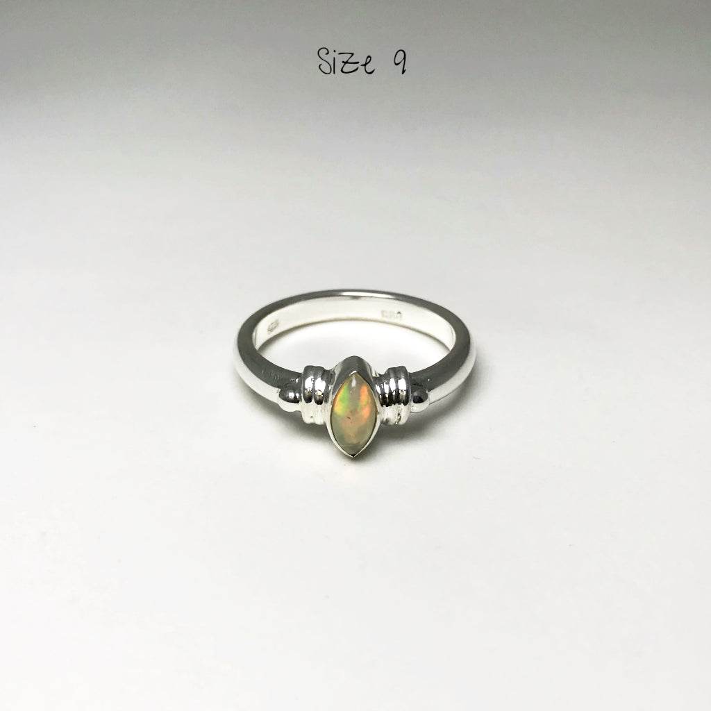 Cabochon Ethiopian Fire Opal Ring-Rocks and Gems Canada