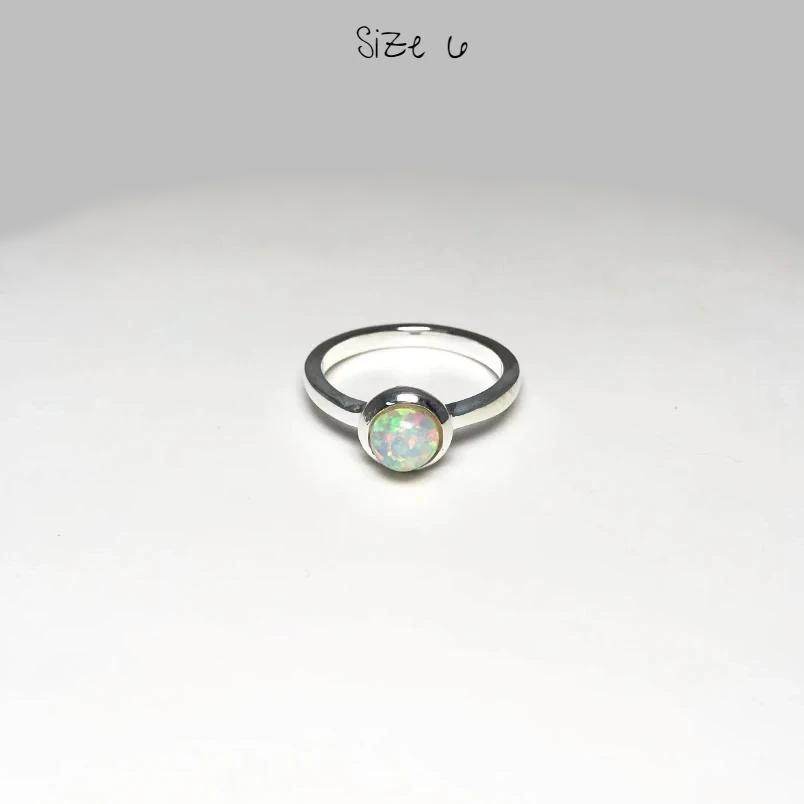 Cabochon Ethiopian Fire Opal Ring-Rocks and Gems Canada