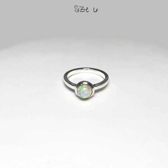 Cabochon Ethiopian Fire Opal Ring-Rocks and Gems Canada