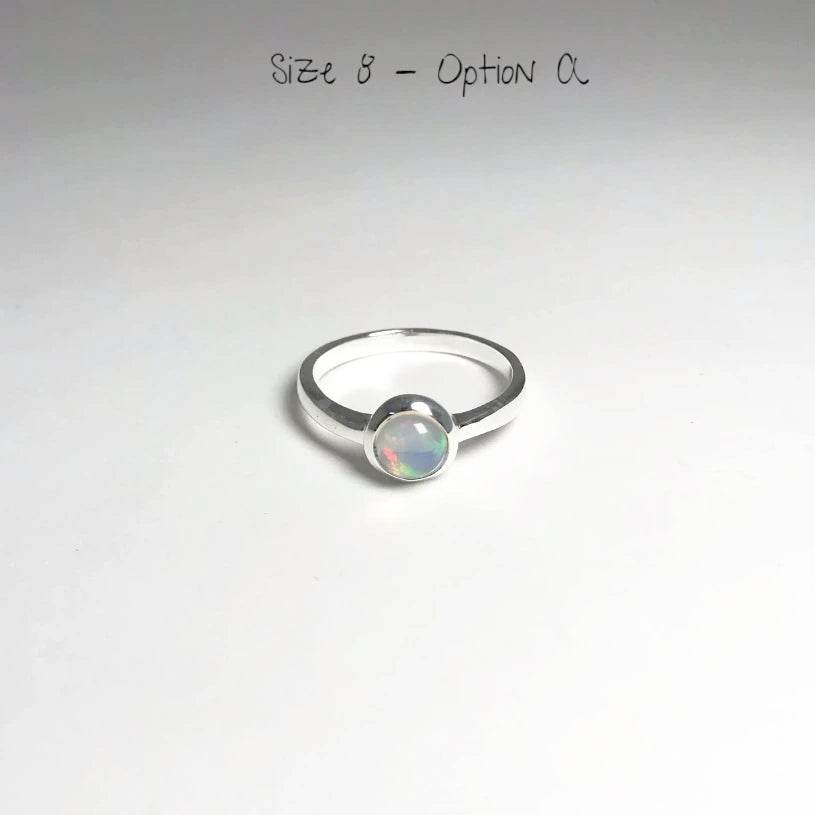 Cabochon Ethiopian Fire Opal Ring-Rocks and Gems Canada