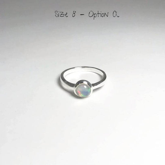 Cabochon Ethiopian Fire Opal Ring-Rocks and Gems Canada