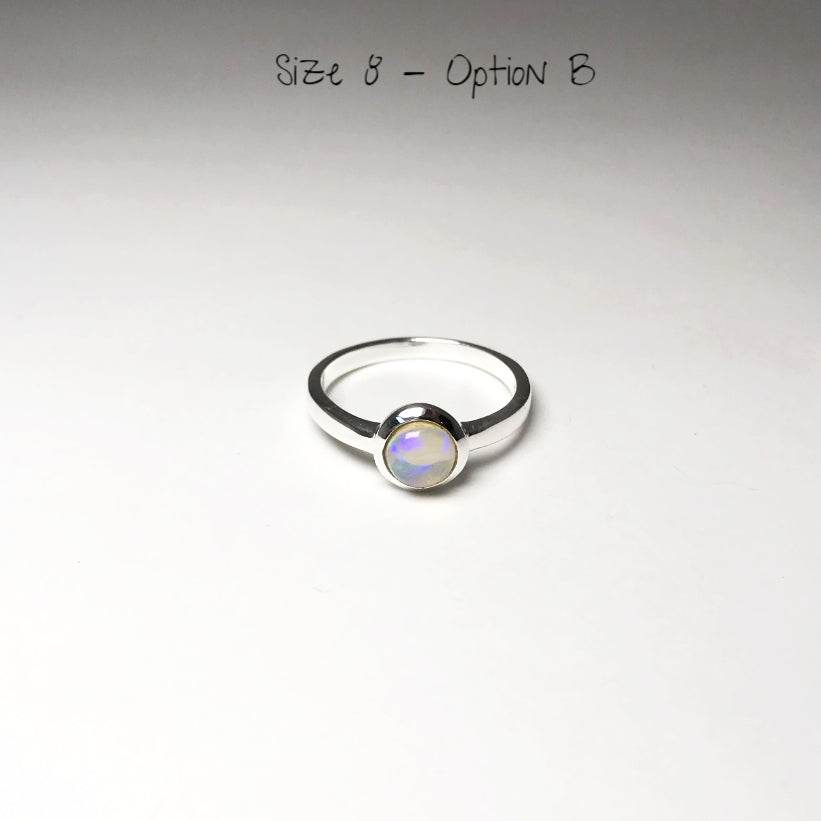 Cabochon Ethiopian Fire Opal Ring-Rocks and Gems Canada