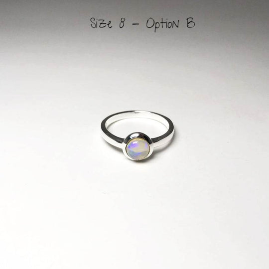 Cabochon Ethiopian Fire Opal Ring-Rocks and Gems Canada