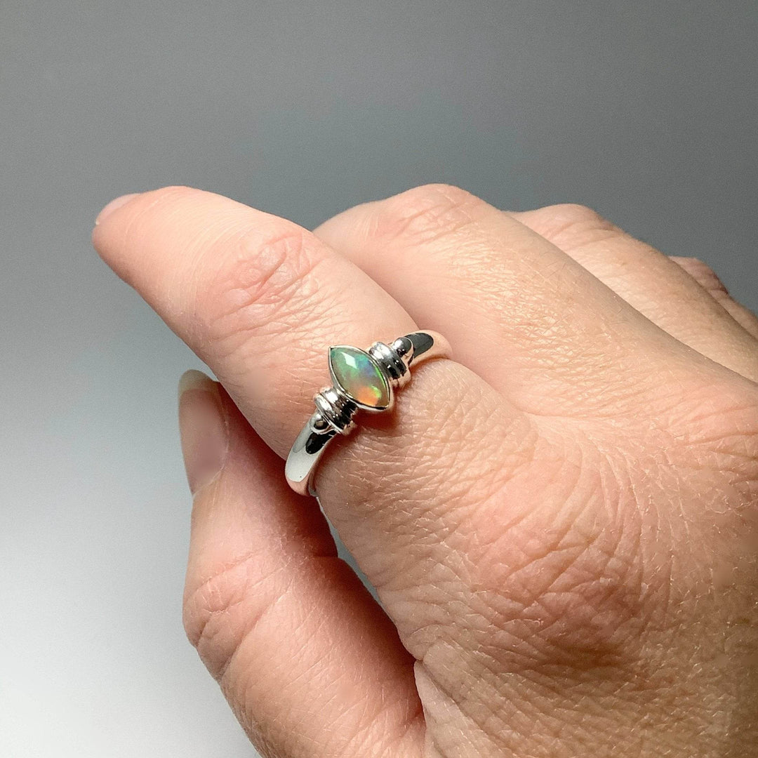 Cabochon Ethiopian Fire Opal Ring-Rocks and Gems Canada