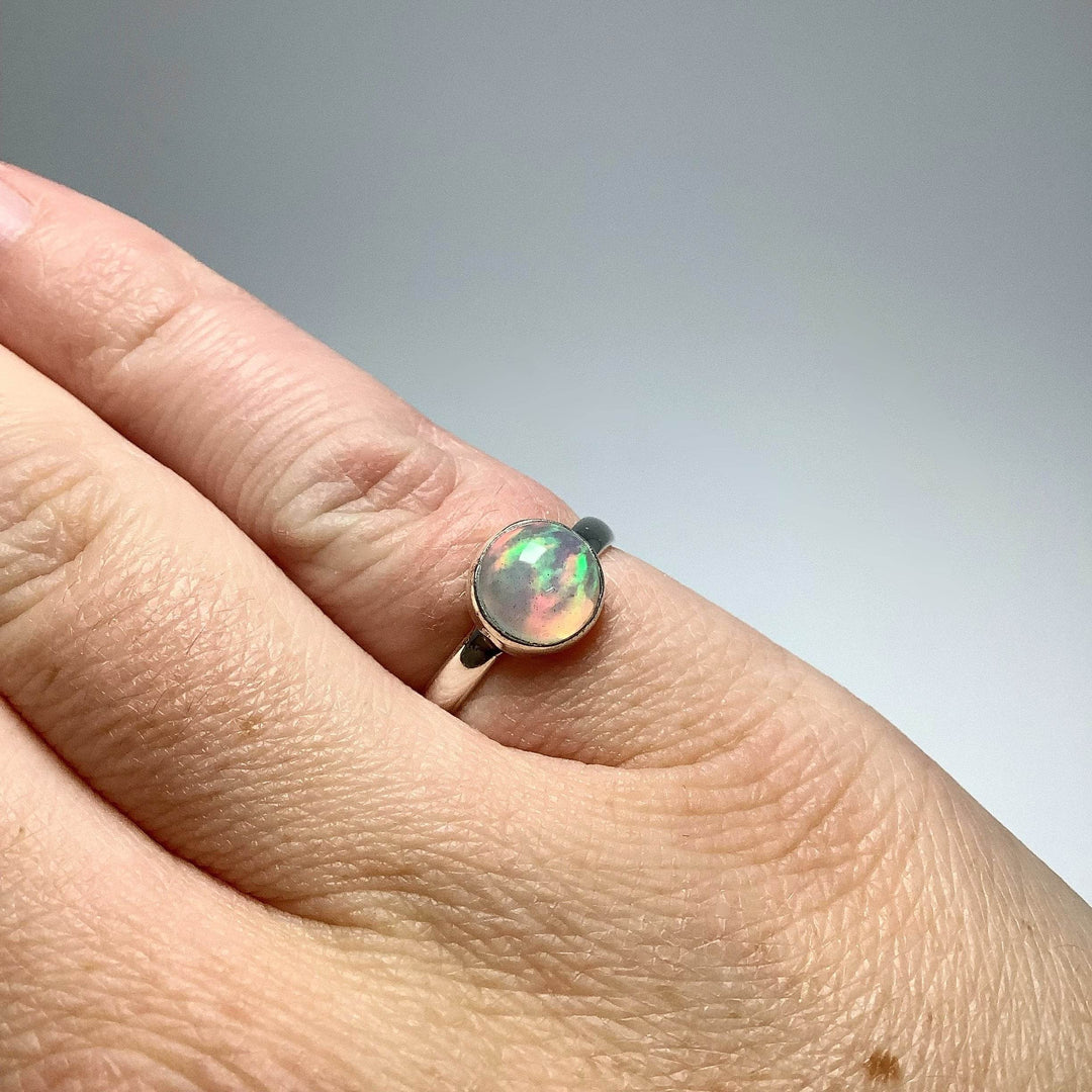 Cabochon Ethiopian Fire Opal Ring-Rocks and Gems Canada