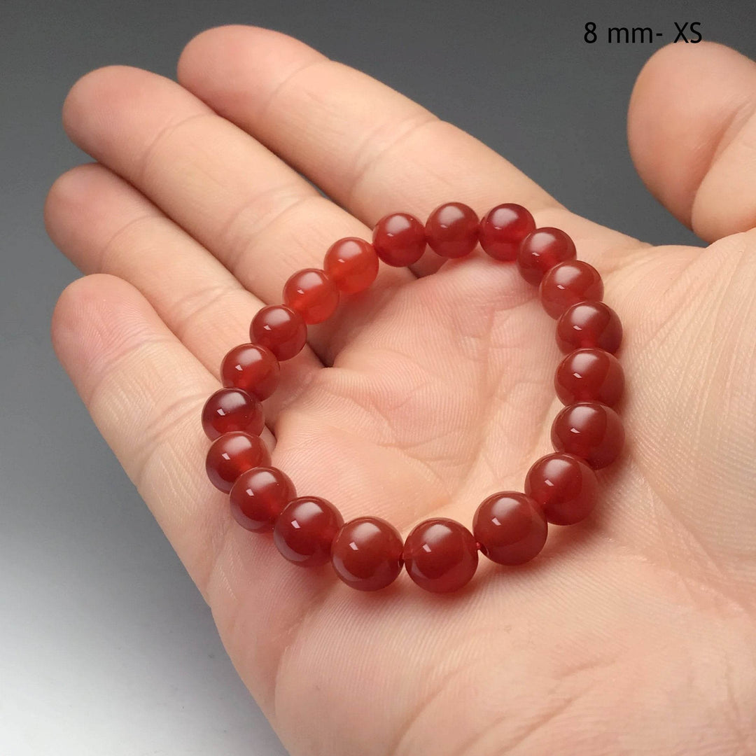 Carnelian Agate Beaded Bracelet-Rocks and Gems Canada