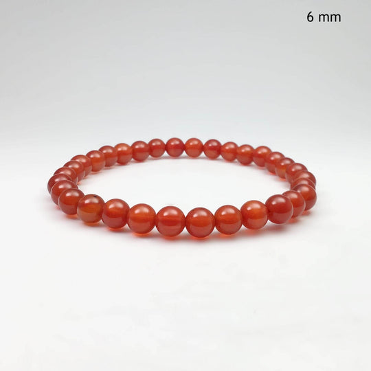 Carnelian Agate Beaded Bracelet-Rocks and Gems Canada