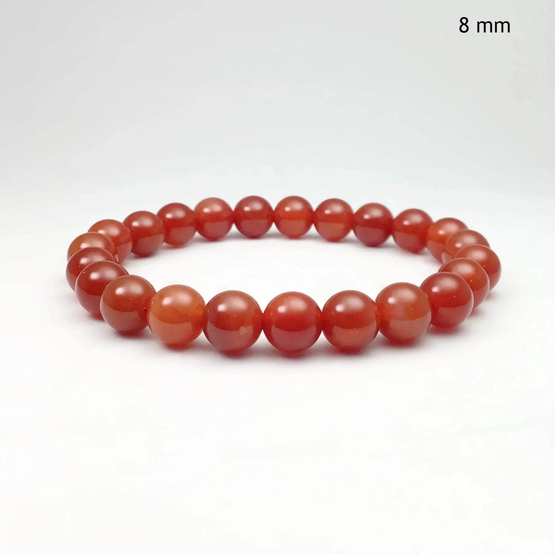 Carnelian Agate Beaded Bracelet-Rocks and Gems Canada